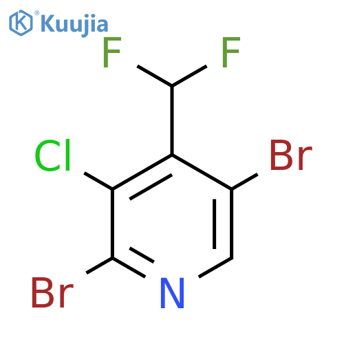 3-Chloro-2,5-dibromo-4-(difluoromethyl)pyridine structure
