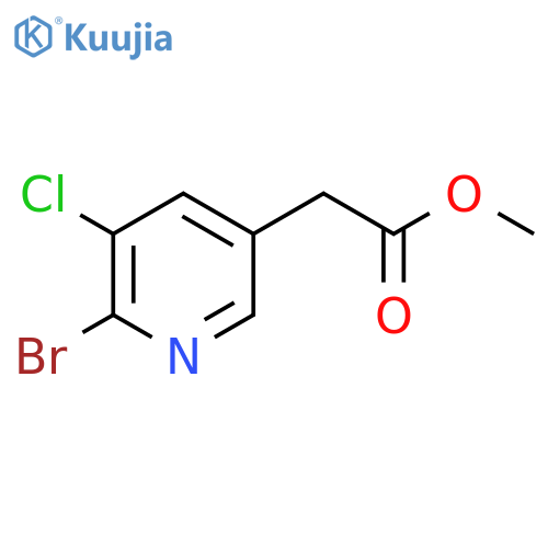Methyl 2-bromo-3-chloropyridine-5-acetate structure
