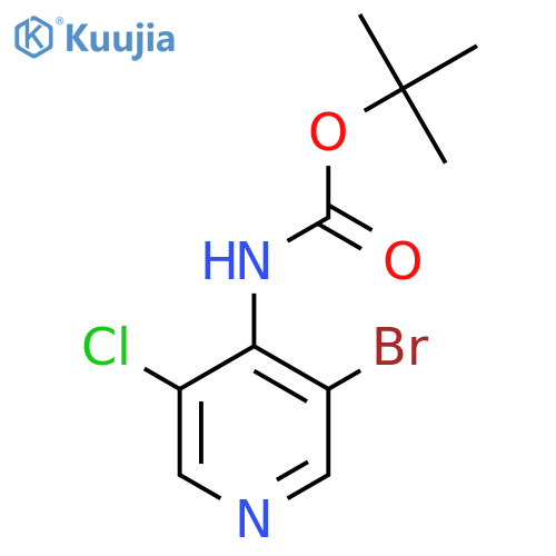 tert-Butyl (3-bromo-5-chloropyridin-4-yl)carbamate structure