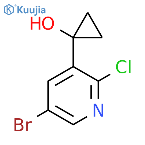 1-(5-Bromo-2-chloropyridin-3-yl)cyclopropan-1-ol structure