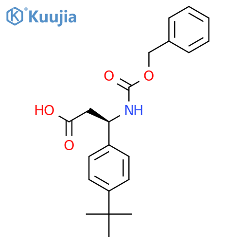 (3R)-3-{(benzyloxy)carbonylamino}-3-(4-tert-butylphenyl)propanoic acid structure