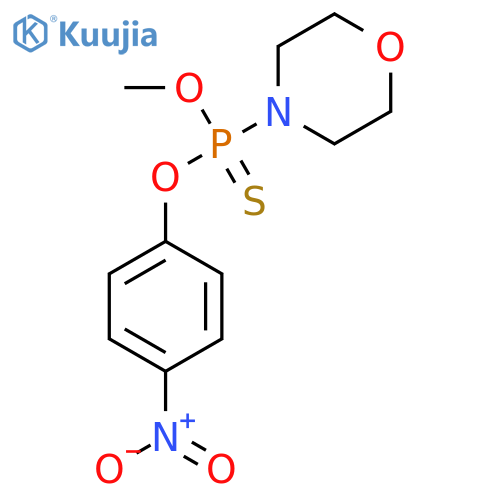 Phosphonothioic acid, morpholino-, O-methyl O-(p-nitrophenyl) ester structure