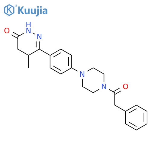 3(2H)-Pyridazinone,4,5-dihydro-5-methyl-6-[4-[4-(2-phenylacetyl)-1-piperazinyl]phenyl]- structure