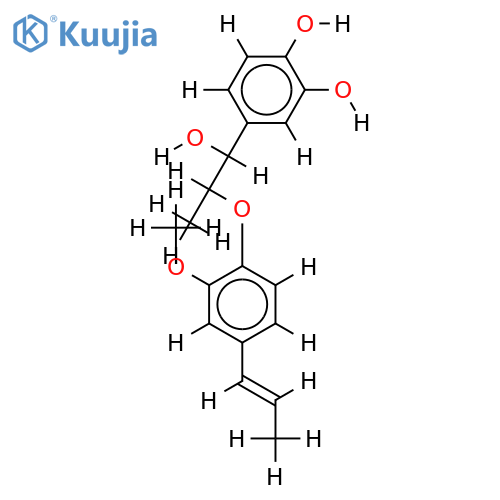 3,4,7-trihydroxy-3'-methoxy-8,4'-oxyneolign-7'E-ene structure