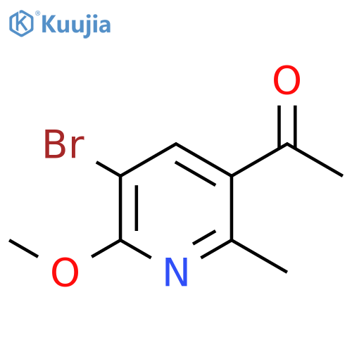 1-(5-bromo-6-methoxy-2-methylpyridin-3-yl)ethan-1-one structure