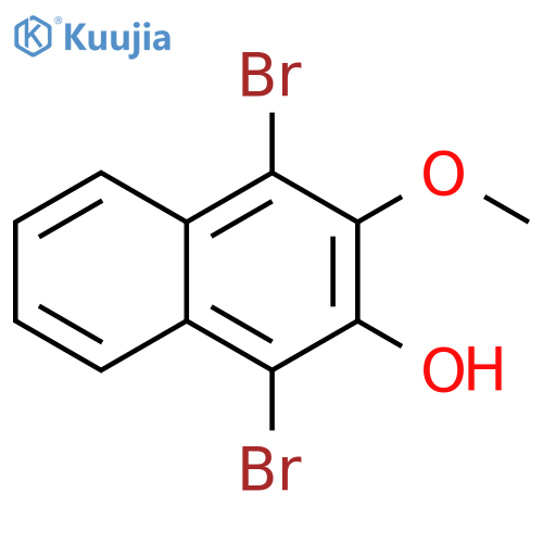 1,4-dibromo-3-methoxynaphthalen-2-ol structure