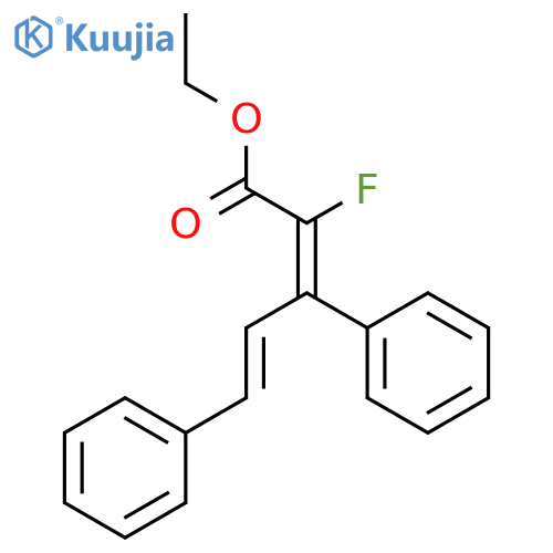 2,4-Pentadienoic acid, 2-fluoro-3,5-diphenyl-, ethyl ester, (Z,E)- structure