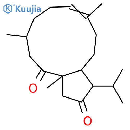 2,4-Cyclopentacycloundecenedione,1,3,3a,5,6,7,8,11,12,12a-decahydro-3a,6,10-trimethyl-1-(1-methylethyl)-,(1S,3aS,6S,9E,12aS)- (9CI) structure