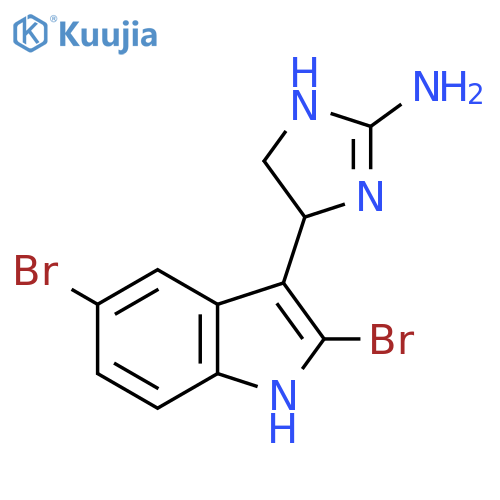 1H-Imidazol-2-amine,4-(2,5-dibromo-1H-indol-3-yl)-4,5-dihydro-, (-)- (9CI) structure
