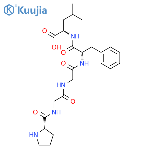 L-Leucine, N-[N-[N-(N-L-prolylglycyl)glycyl]-L-phenylalanyl]- structure