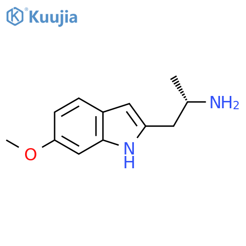 (2S)-1-(6-methoxy-1H-indol-2-yl)propan-2-amine structure