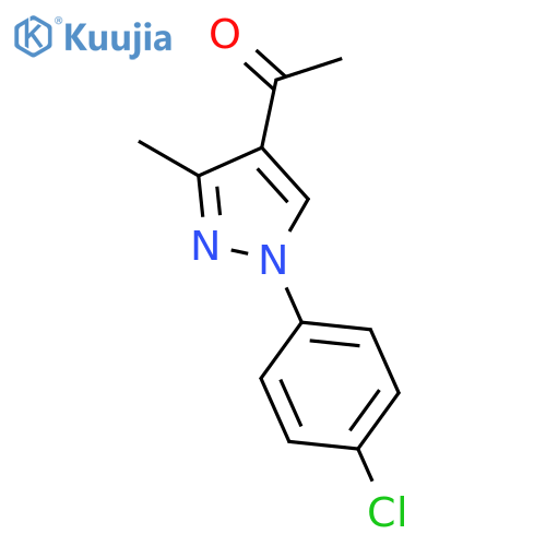 Ethanone, 1-[1-(4-chlorophenyl)-3-methyl-1H-pyrazol-4-yl]- structure