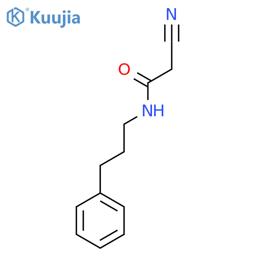 2-cyano-N-(3-phenylpropyl)acetamide structure