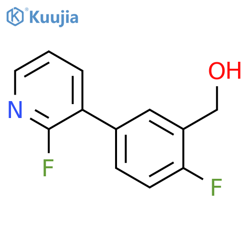 (2-Fluoro-5-(2-fluoropyridin-3-yl)phenyl)methanol structure