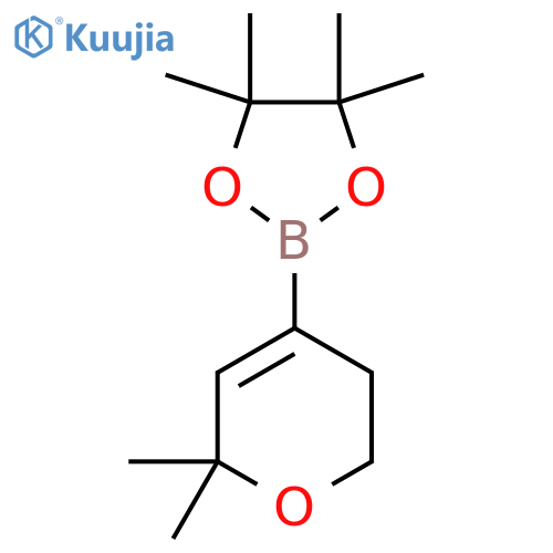 2-(6,6-dimethyl-2,3-dihydropyran-4-yl)-4,4,5,5-tetramethyl-1,3,2-dioxaborolane structure