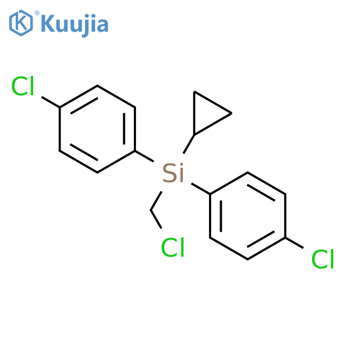 Silane, (chloromethyl)bis(4-chlorophenyl)cyclopropyl- structure