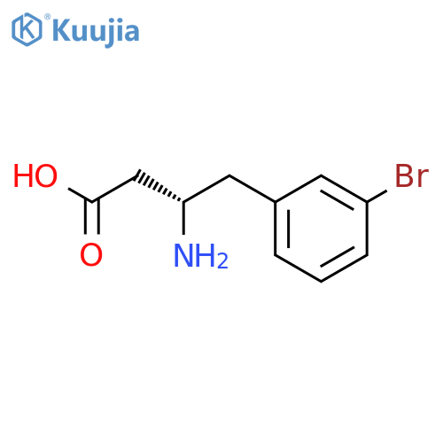 (3S)-3-amino-4-(3-bromophenyl)butanoic acid structure