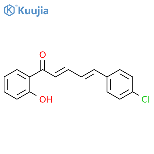 2,4-Pentadien-1-one, 5-(4-chlorophenyl)-1-(2-hydroxyphenyl)-, (2E,4E)- structure