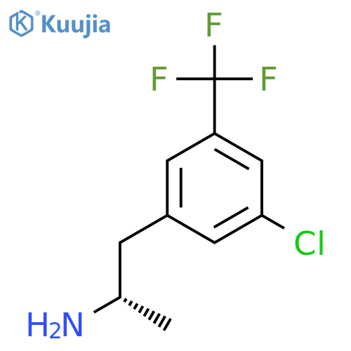 (2S)-1-3-chloro-5-(trifluoromethyl)phenylpropan-2-amine structure