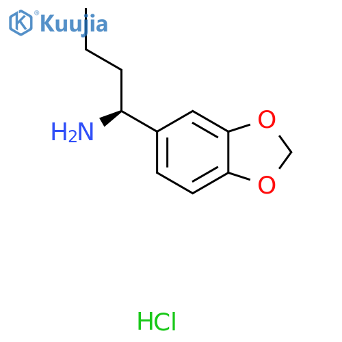 (1S)-1-(1,3-Benzodioxol-5-yl)butan-1-amine;hydrochloride structure