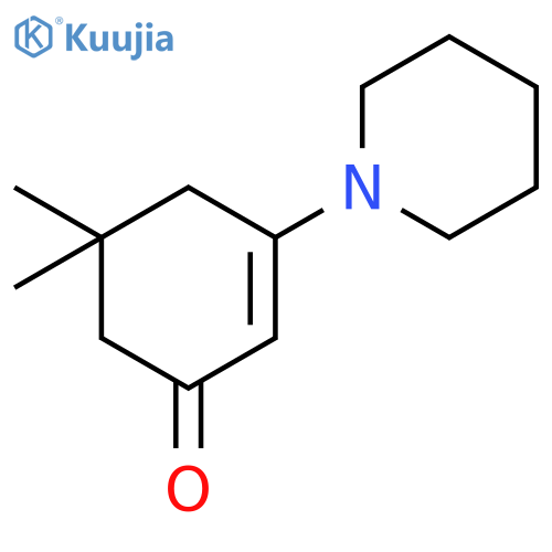 2-Cyclohexen-1-one,5,5-dimethyl-3-(1-piperidinyl)- structure