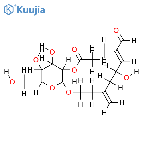 8-O-(2-Acetyl-beta-D-glucopyranoside)-(2E,4xi)-4,8-Dihydroxy-2-methyl-6-methylene-2-octenal structure