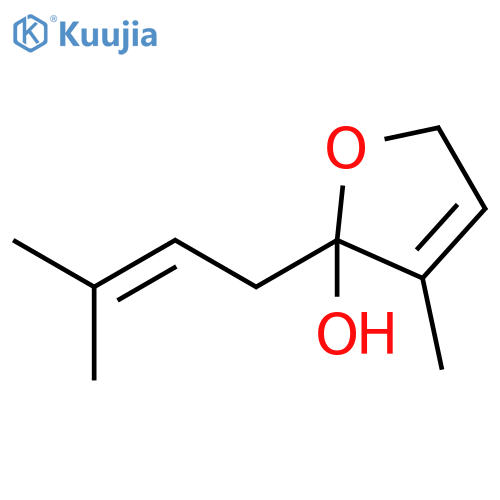 2,5-Dihydro-2-hydroxy-3-methyl-2-(3-methyl-2-butenyl)-furan structure