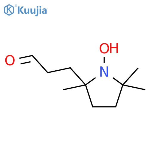 1-Pyrrolidinyloxy, 2,2,5-trimethyl-5-(3-oxopropyl)- structure