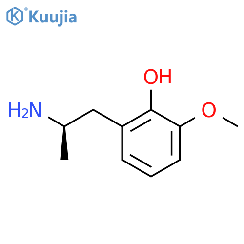 2-(2R)-2-aminopropyl-6-methoxyphenol structure