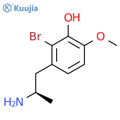 3-(2R)-2-aminopropyl-2-bromo-6-methoxyphenol structure