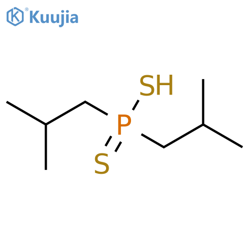 Phosphinodithioic acid, P,P-bis(2-methylpropyl)- structure