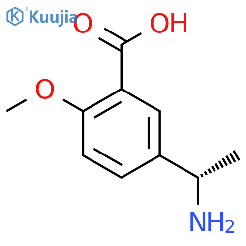 5-(1S)-1-aminoethyl-2-methoxybenzoic acid structure