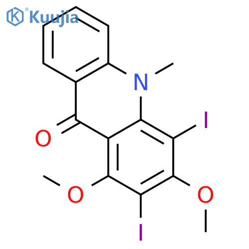 9(10H)-Acridinone, 2,4-diiodo-1,3-dimethoxy-10-methyl- structure