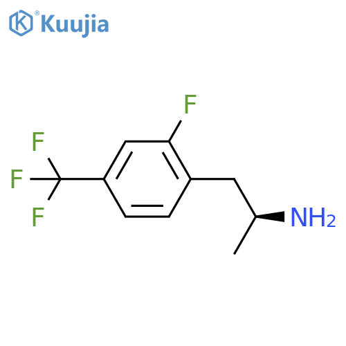 (2S)-1-2-fluoro-4-(trifluoromethyl)phenylpropan-2-amine structure