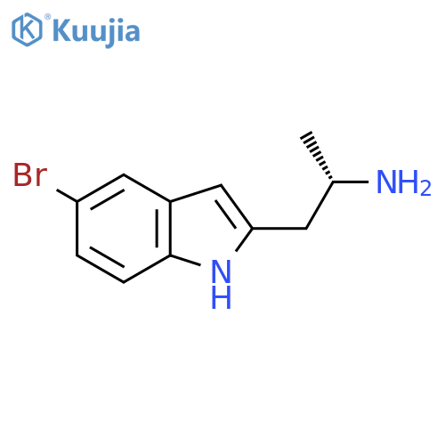 (2S)-1-(5-bromo-1H-indol-2-yl)propan-2-amine structure