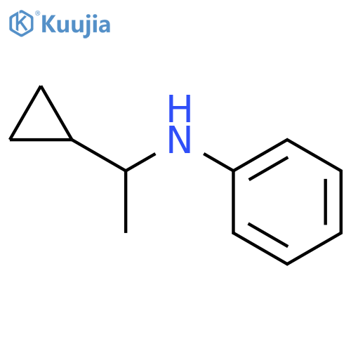 N-(1-cyclopropylethyl)aniline structure