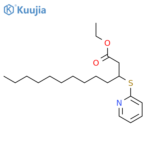 Tridecanoic acid, 3-(2-pyridinylthio)-, ethyl ester structure