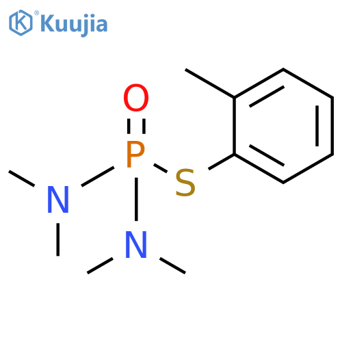 Phosphorodiamidothioic acid, N,N,N',N'-tetramethyl-, S-(2-methylphenyl) ester structure