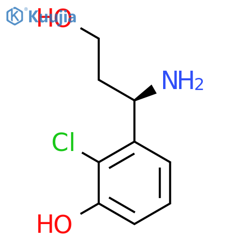 3-((1R)-1-AMINO-3-HYDROXYPROPYL)-2-CHLOROPHENOL structure