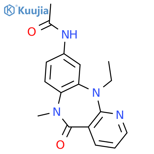 N-(11-ethyl-6-methyl-5-oxo-6,11-dihydro-5H-pyrido[2,3-b][1,5]benzodiazepin-9-yl)acetamide structure