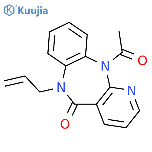 11-acetyl-6-(prop-2-en-1-yl)-6,11-dihydro-5H-pyrido[2,3-b][1,5]benzodiazepin-5-one structure