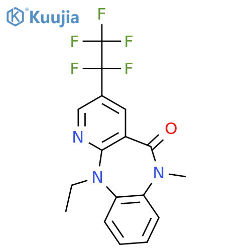 11-ethyl-6-methyl-3-(pentafluoroethyl)-6,11-dihydro-5H-pyrido[2,3-b][1,5]benzodiazepin-5-one structure