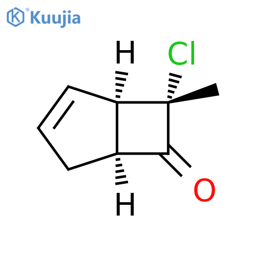 Bicyclo[3.2.0]hept-2-en-6-one, 7-chloro-7-methyl-, (1R,5S,7S)-rel- structure