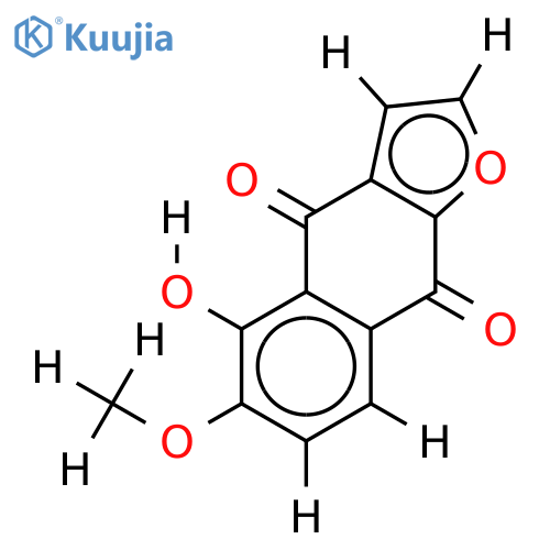 5-hydroxy-6-methoxynaphthofuran-4,9-quinone structure
