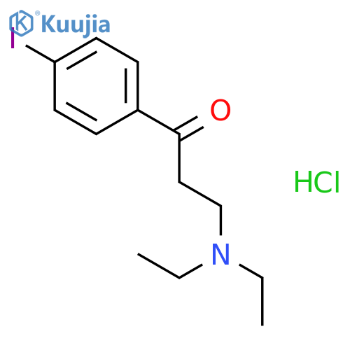 1-Propanone, 3-(diethylamino)-1-(4-iodophenyl)-, hydrochloride structure