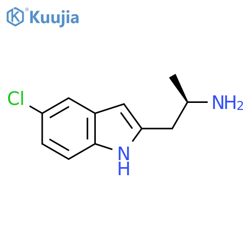 (2R)-1-(5-chloro-1H-indol-2-yl)propan-2-amine structure