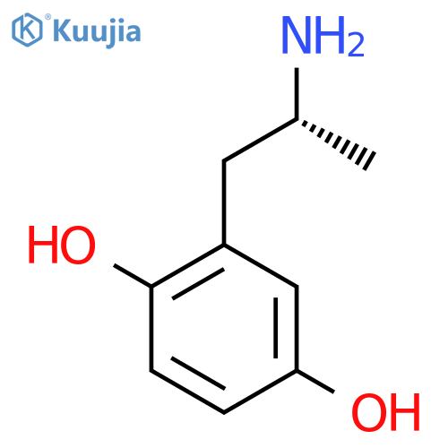 2-(2R)-2-aminopropylbenzene-1,4-diol structure