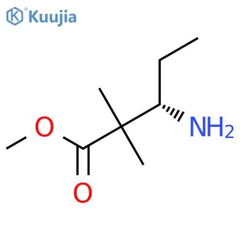methyl (3S)-3-amino-2,2-dimethylpentanoate structure