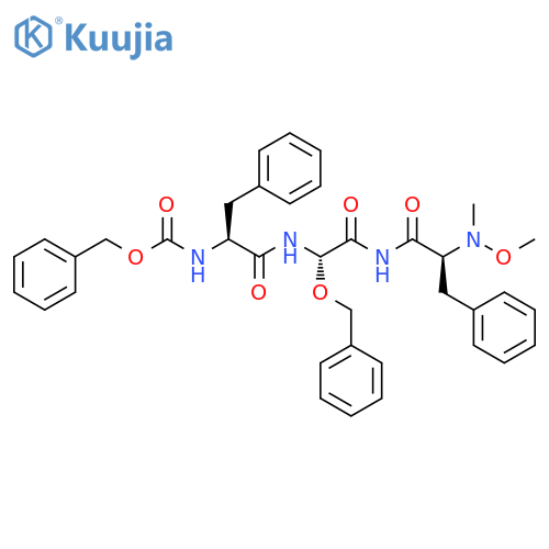 L-Phenylalaninamide,N-[(phenylmethoxy)carbonyl]-L-phenylalanyl-(S)-2-(phenylmethoxy)glycyl-N-methoxy-N-methyl- structure