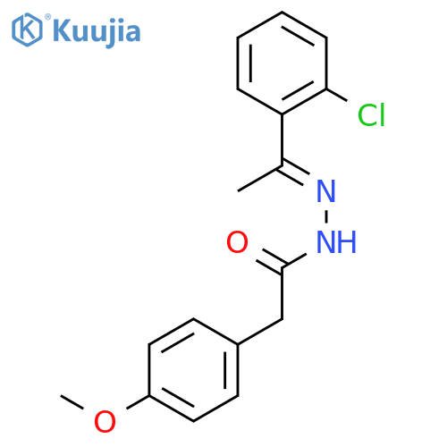 N'-[(1E)-1-(2-chlorophenyl)ethylidene]-2-(4-methoxyphenyl)acetohydrazide structure